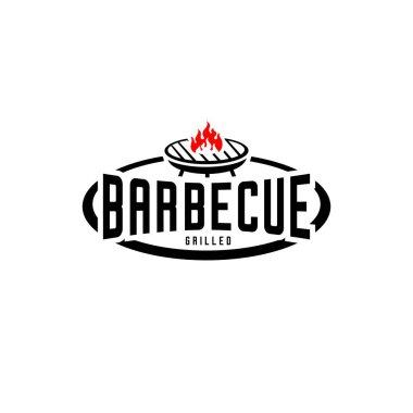 Barbekü ızgara barı ve resto logosu.