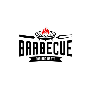 Barbekü ızgara barı ve resto logosu.