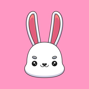 Kocaman sarkık kulakları, yuvarlak gözleri ve tatlı bir ifadesi olan tavşan kafasının sevimli ve pofuduk bir çizimi. Paskalya favorilerinin cazibesini seven hayvan severler için mükemmel.