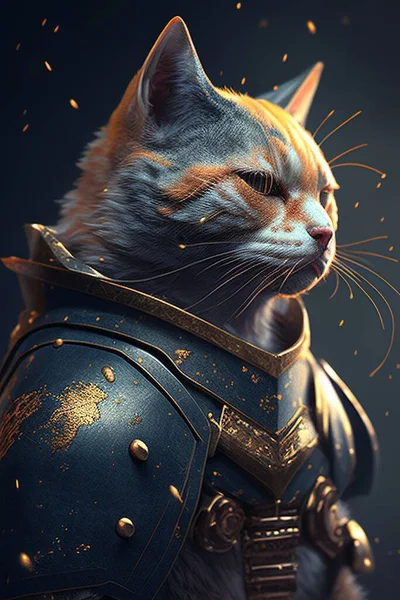 In epic and enchanting illustration, cat stars warrior is portrayed with a sense of fierce strength and mystical power, capturing the beauty and grace of feline friends in a new and captivating light