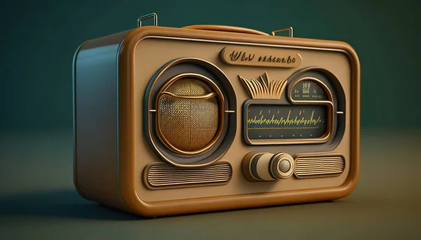 Vintage vibes with abstract retro radio illustration