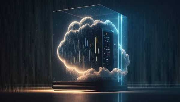 cloud computing digital art illustration