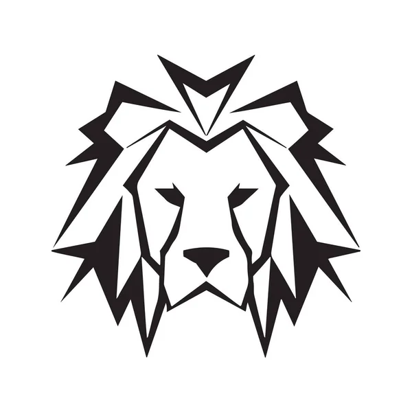 Logotipo Mascota Del León Ilustración Dibujada Mano Conveniente Para Logotipo — Vector de stock