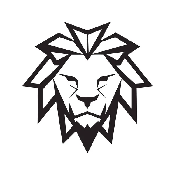 Logo Singa Maskot Gambar Tangan Ilustrasi Cocok Untuk Logo Wallpaper - Stok Vektor