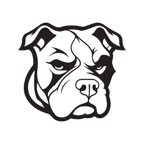 Logótipo Mascote Bulldog Ilustração Desenhada Mão Adequado Para Logotipo Papel — Vetor de Stock
