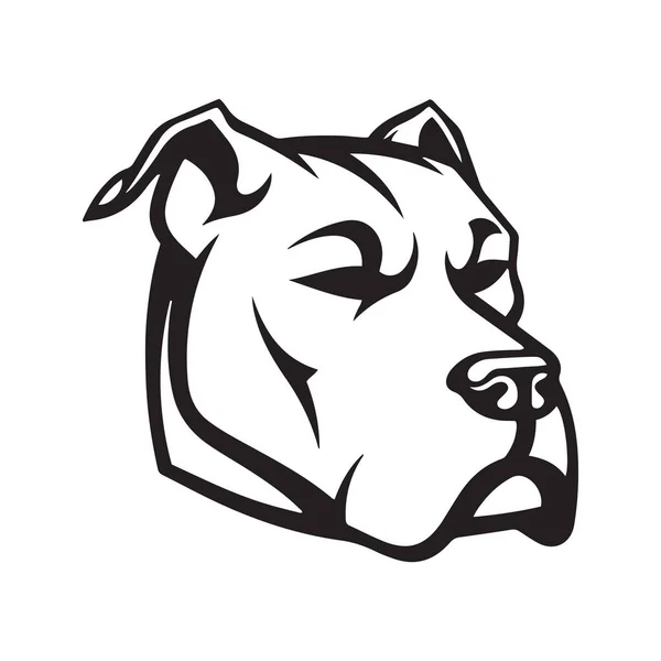 Logótipo Mascote Bulldog Ilustração Desenhada Mão Adequado Para Logotipo Papel — Vetor de Stock