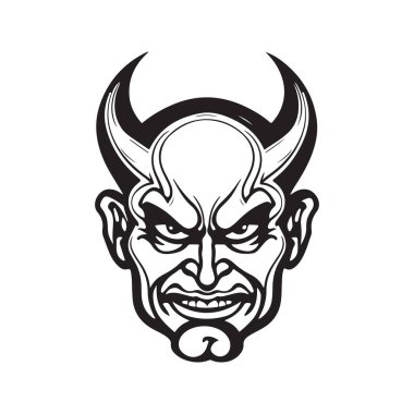 şeytan, vektör konsepti dijital sanat, el çizimi illüstrasyon