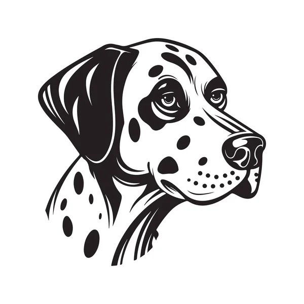 Dalmatian Dog Vector Concept Digital Art Hand Drawn Illustration — Vetor de Stock