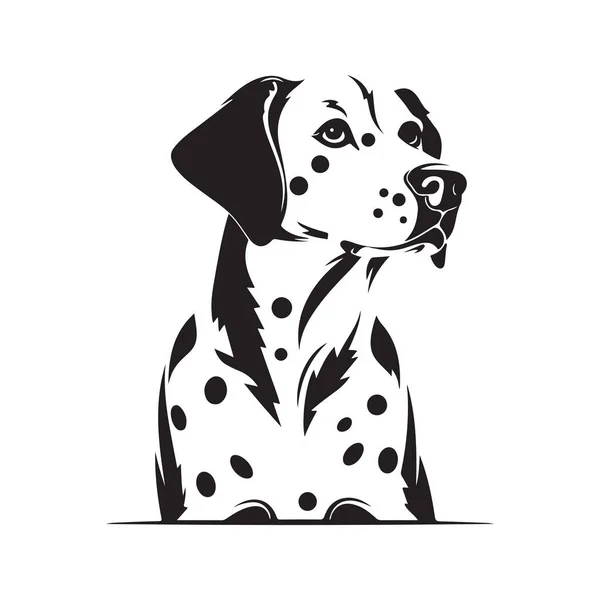 Dalmatyński Pies Koncepcja Wektorowa Sztuki Cyfrowej Ilustracja Ręcznie Rysowana — Wektor stockowy