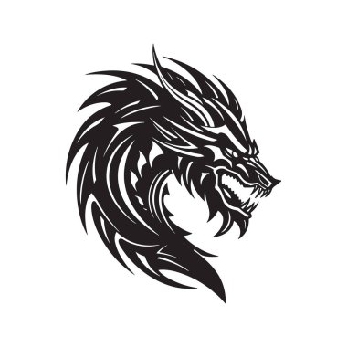 ejderha, vektör konsepti dijital sanat, el çizimi illüstrasyon