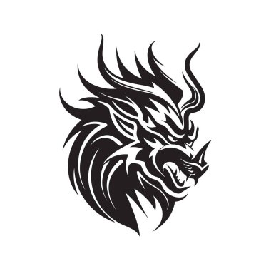 ejderha, vektör konsepti dijital sanat, el çizimi illüstrasyon