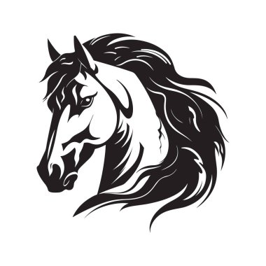 at, vektör konsepti dijital sanat, el çizimi illüstrasyon