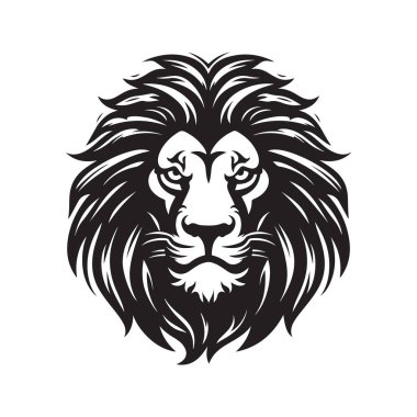 Aslan, vektör konsepti dijital sanat, el çizimi illüstrasyon