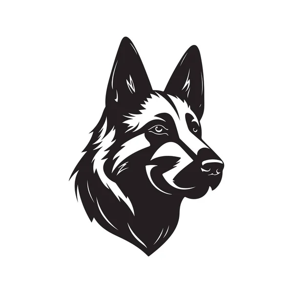 Німецькі Собаки Пастухи Векторна Концепція Цифрового Мистецтва Намальоване Вручну — стоковий вектор