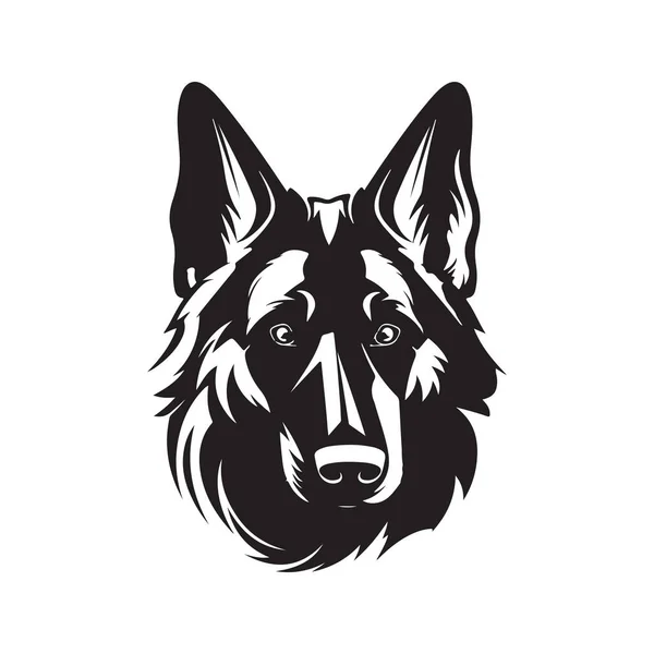 Alman Çoban Köpeği Vektör Konsepti Dijital Sanat Yapımı Illüstrasyon — Stok Vektör