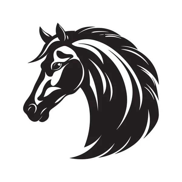 Cavalo Conceito Vetorial Arte Digital Ilustração Desenhada Mão — Vetor de Stock