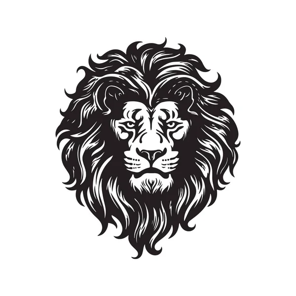 Leão Conceito Vetorial Arte Digital Ilustração Desenhada Mão — Vetor de Stock
