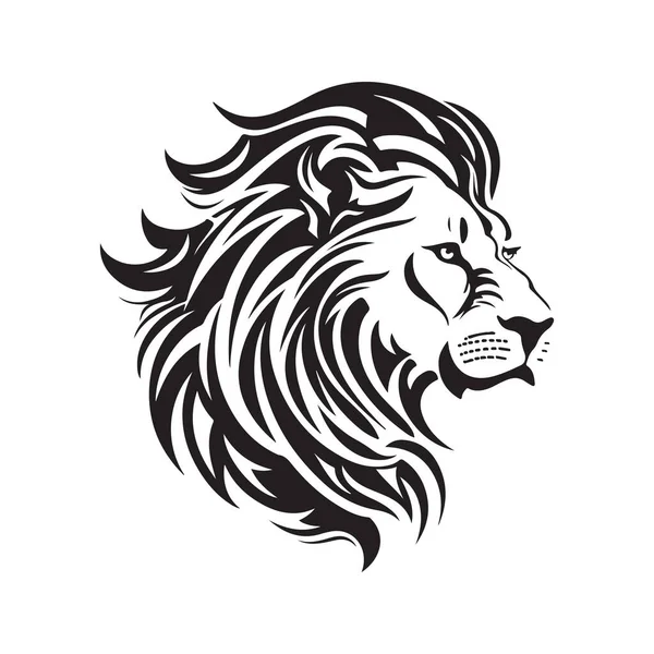 Lion Concept Vectoriel Art Numérique Illustration Dessinée Main — Image vectorielle