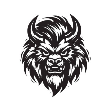 canavar, vektör konsepti dijital sanat, el çizimi illüstrasyon