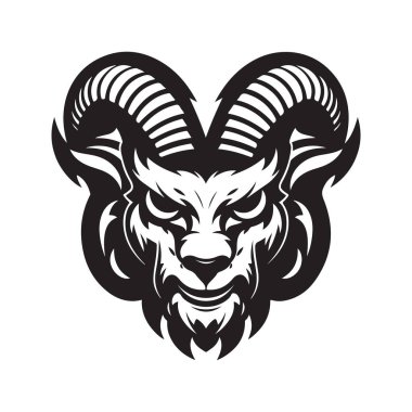 Keçi, vektör konsepti dijital sanat, el çizimi illüstrasyon