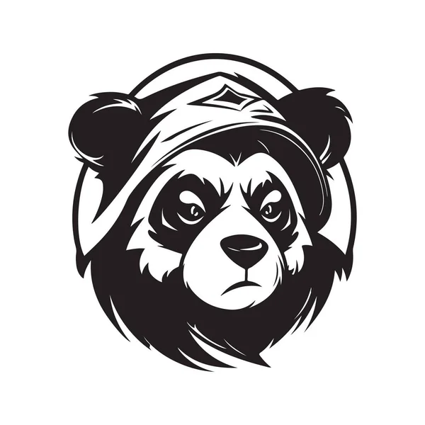 Panda Vektorkonzept Digitale Kunst Handgezeichnete Illustration — Stockvektor