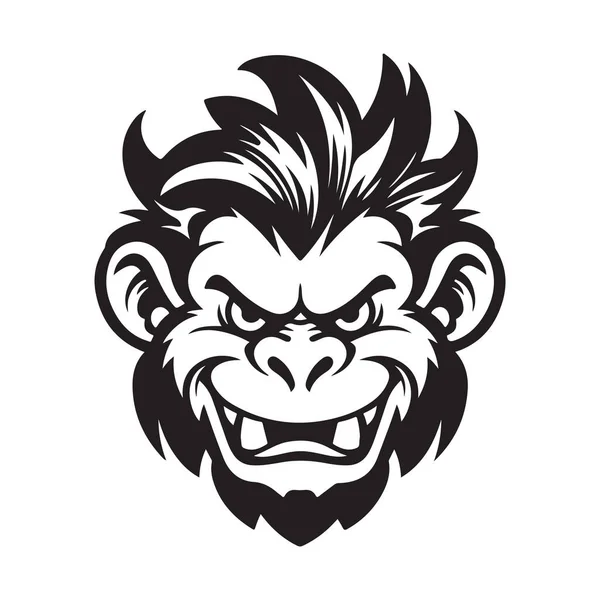 Troll Logotipo Concepto Color Blanco Negro Ilustración Dibujada Mano — Vector de stock