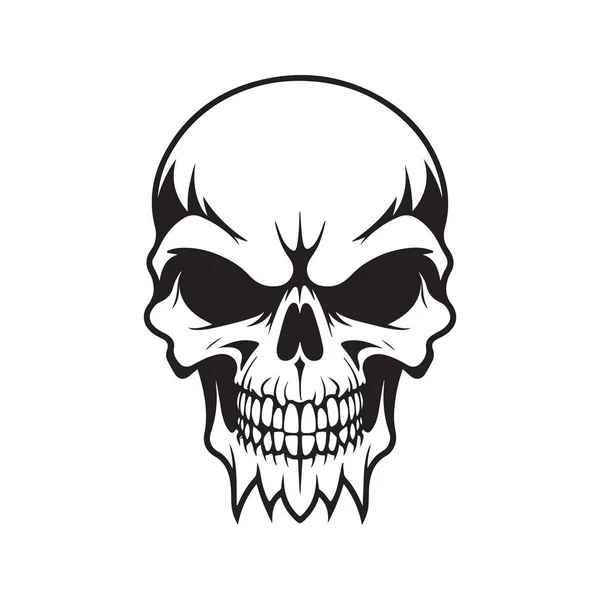 Κρανίο Ripper Λογότυπο Έννοια Μαύρο Και Άσπρο Χρώμα Ζωγραφισμένα Στο — Διανυσματικό Αρχείο