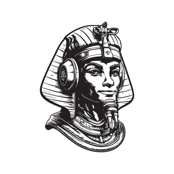 Sphinx Pilote Zepplin Vintage Logo Ligne Art Concept Noir Blanc — Image vectorielle