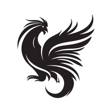 Basit anka kuşu, klasik logo çizgisi sanat konsepti siyah beyaz renk, el çizimi illüstrasyon