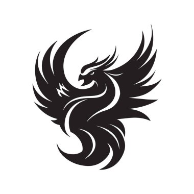 Basit anka kuşu, klasik logo çizgisi sanat konsepti siyah beyaz renk, el çizimi illüstrasyon