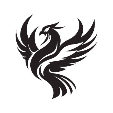 Basit anka kuşu, klasik logo çizgisi sanat konsepti siyah beyaz renk, el çizimi illüstrasyon