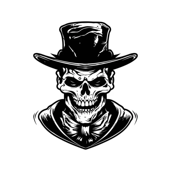Gizemli Ölümsüz Antika Logo Çizgisi Sanat Konsepti Siyah Beyaz Renk — Stok Vektör