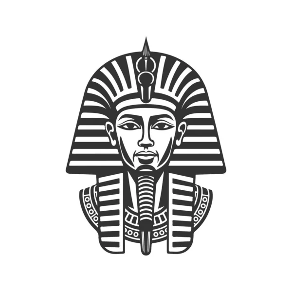 Ancient Egypt God Vintage Logo Line Art Concept Black White — Stock Vector