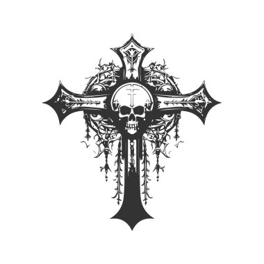 Gerçek baştan çıkarıcı, klasik logo çizgisi sanat konsepti siyah beyaz renk, el çizimi illüstrasyon