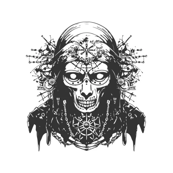 Xénolabyrinthe Alchimiste Dissidence Vintage Logo Ligne Art Concept Noir Blanc — Image vectorielle