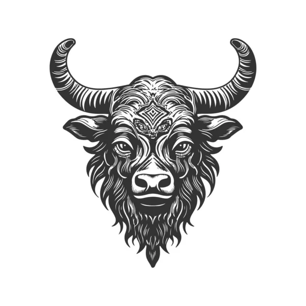Племенной Винтажный Логотип Линии Художественной Концепции Черно Белый Цвет Ручной — стоковый вектор