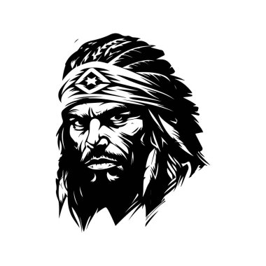 Kızgın Apaçi, klasik el yapımı illüstrasyon