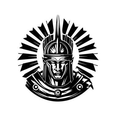 Sineryal savaşçısı, klasik el çizimi illüstrasyon