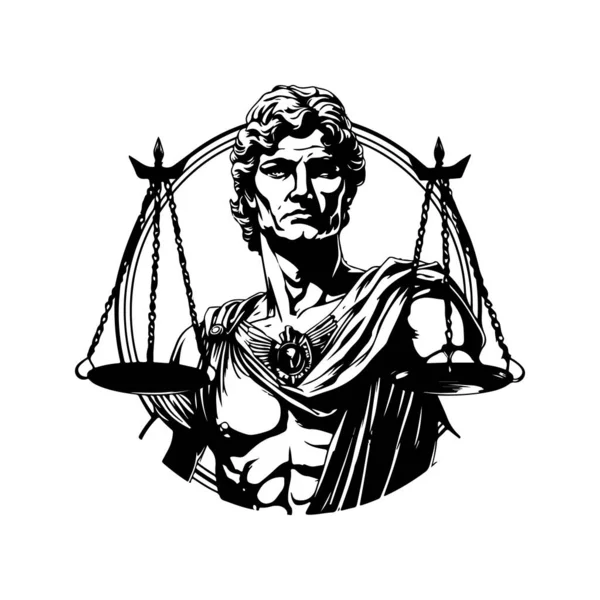 Плазменный Жулик Правосудия Винтажный Ручной Рисунок — стоковый вектор