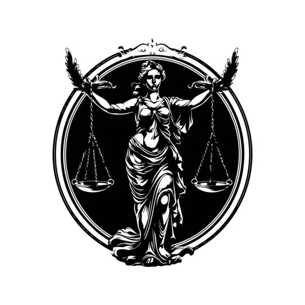 Плазменный Жулик Правосудия Винтажный Ручной Рисунок — стоковый вектор