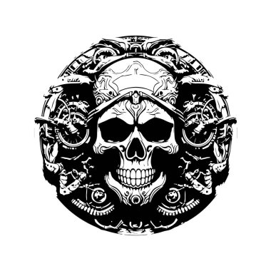 Kötülük büyücüsü, klasik el yapımı illüstrasyon