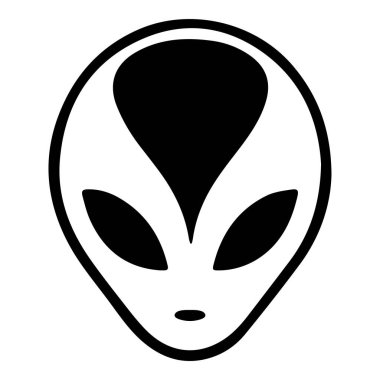 uzaylı ikonik logo vektör çizimi.