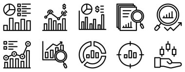 pazar analizi simgesi biçimi koleksiyonu