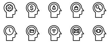 düşünce simgesi biçimi koleksiyonu