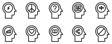 düşünce simgesi biçimi koleksiyonu