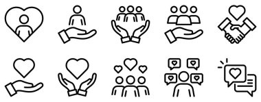 destek simgesi biçimi koleksiyonu