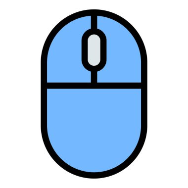 Bilgisayar Fare Simgesi Simgesi Noktası ve Düz Çizgi Rengi Biçiminde Tıkla