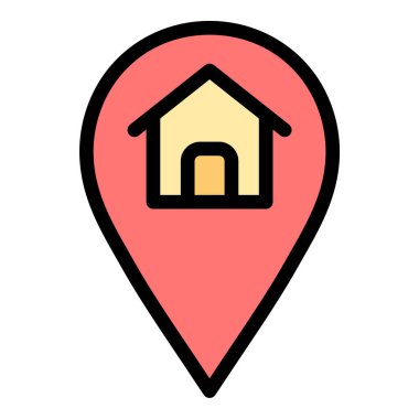 Düz Satır Rengi Biçiminde Konum Yapılandırma Simgesi Geliştirme