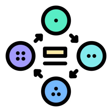 Düz Çizgi Renk Biçiminde Proje Simgesi Stratejik Planlaması
