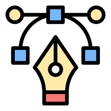 Vektör Simgesi: Düz Çizgi Renk Biçiminde Boyutlandırılabilir Tasarım.